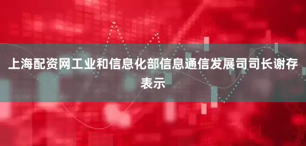 上海配资网工业和信息化部信息通信发展司司长谢存表示