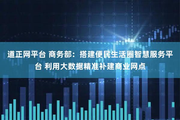 道正网平台 商务部：搭建便民生活圈智慧服务平台 利用大数据精准补建商业网点