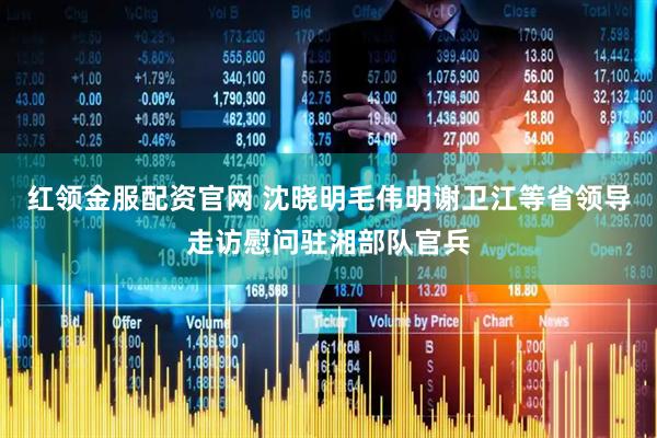 红领金服配资官网 沈晓明毛伟明谢卫江等省领导走访慰问驻湘部队官兵